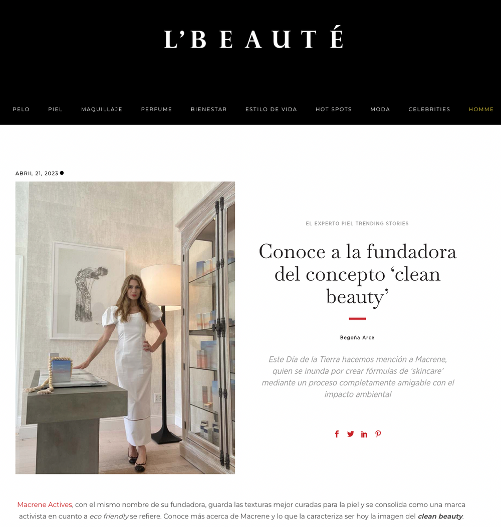 L'Beaute: Meet the Founder of the "Clean Beauty" Concept