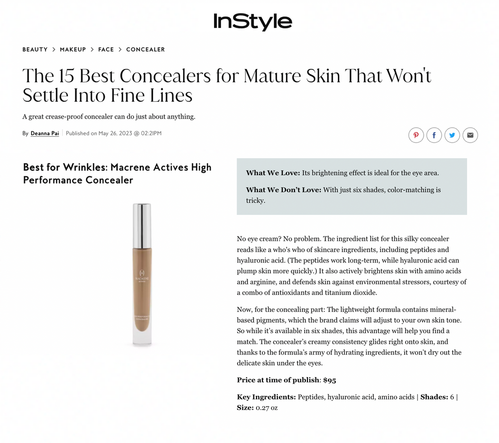 InStyle: The 15 Best Concealers for Mature Skin That Won't Settle Into Fine Lines