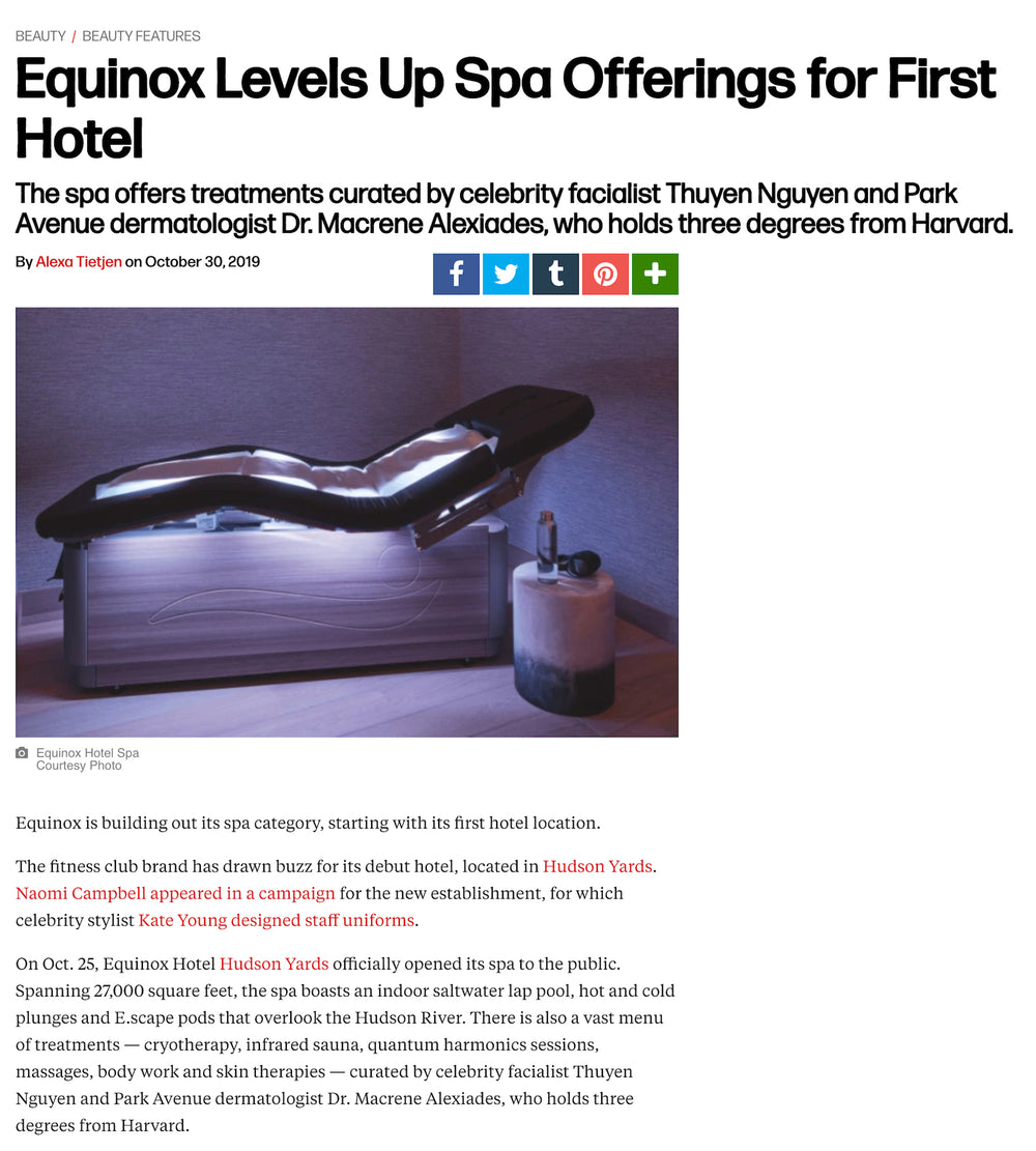 WWD: Equinox Levels Up Spa Offerings for First Hotel