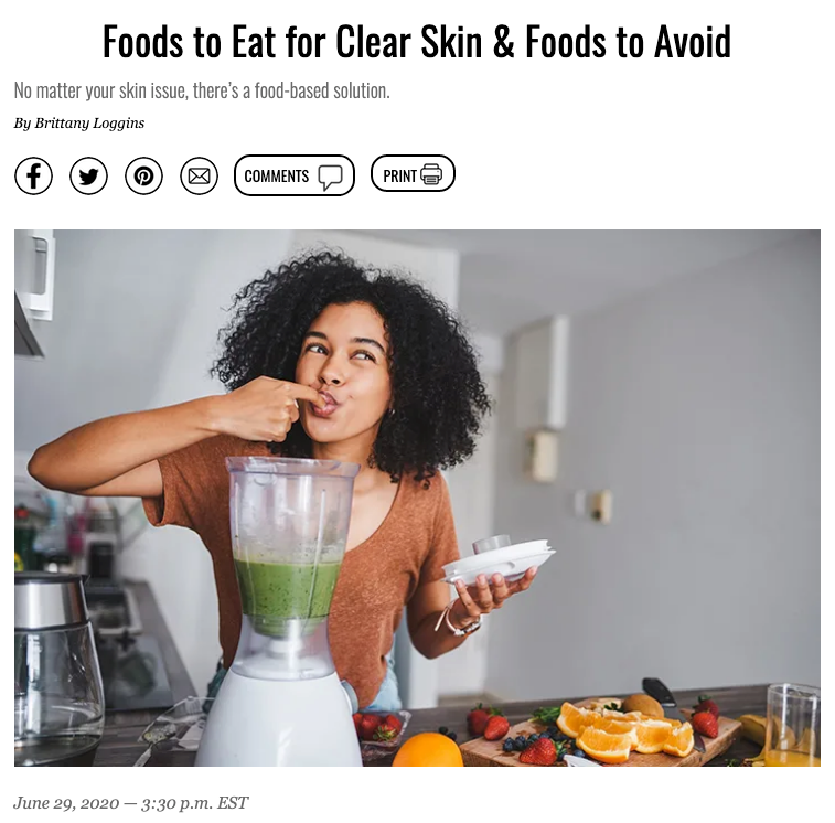 DoctorOz.com: Foods to Eat for Clear Skin & Foods to Avoid