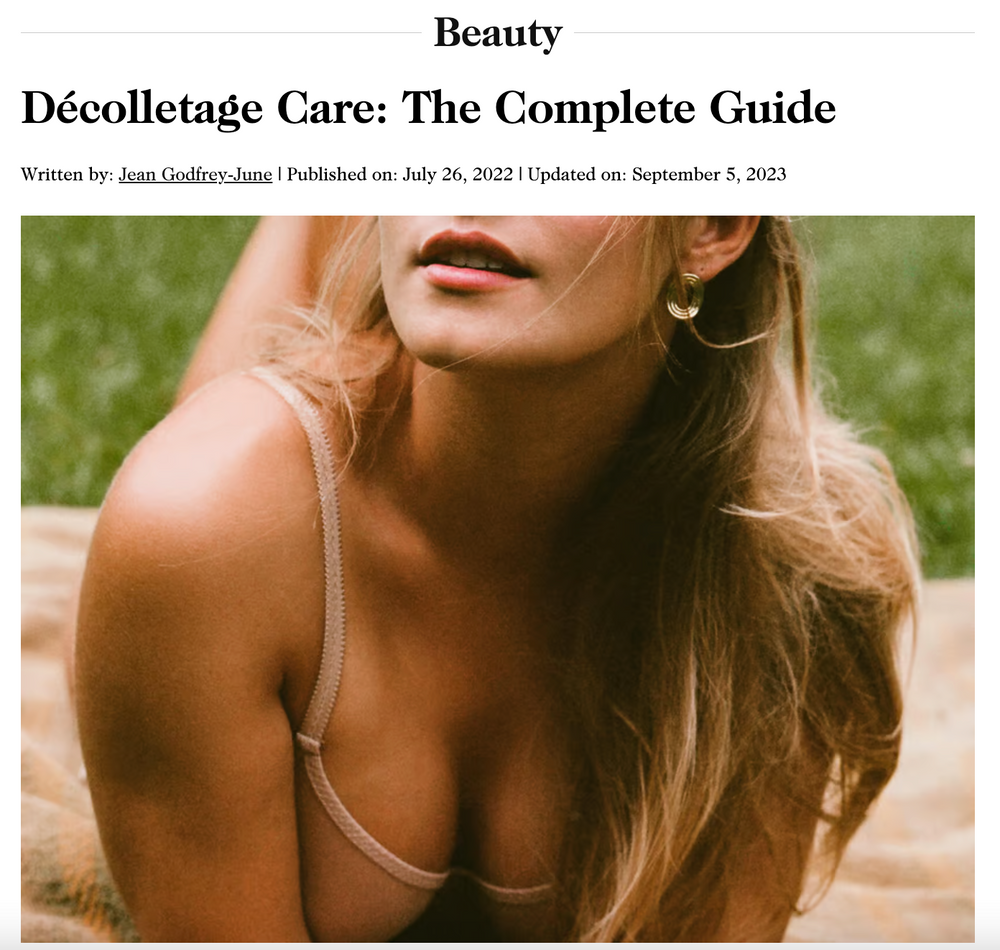 Décolletage Care: The Complete Guide