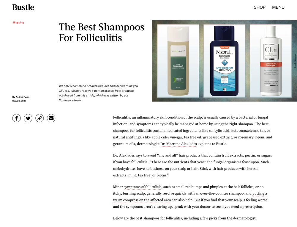 Bustle: The Best Shampoos For Folliculitis
