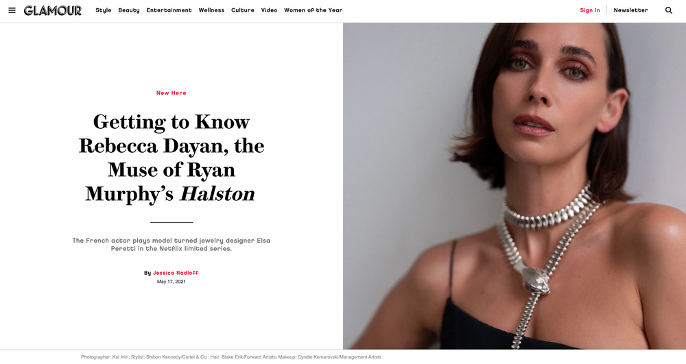 Glamour: Getting to Know Rebecca Dayan, the Muse of Ryan Murphy’s Halston