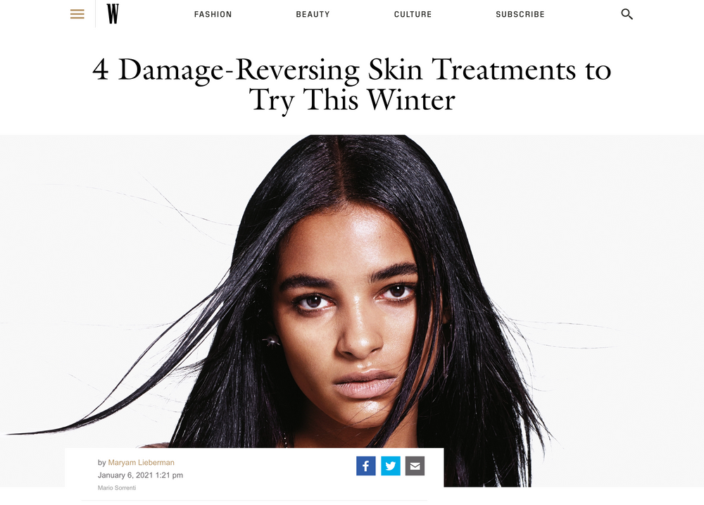 W Magazine: 4 Damage-Reversing Skin Treatments to Try This Winter