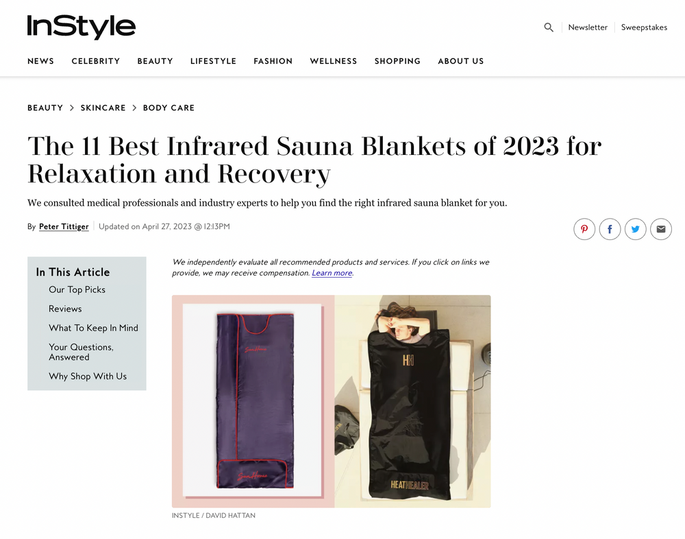 InStyle: The 11 Best Infrared Sauna Blankets of 2023 for Relaxation and Recovery