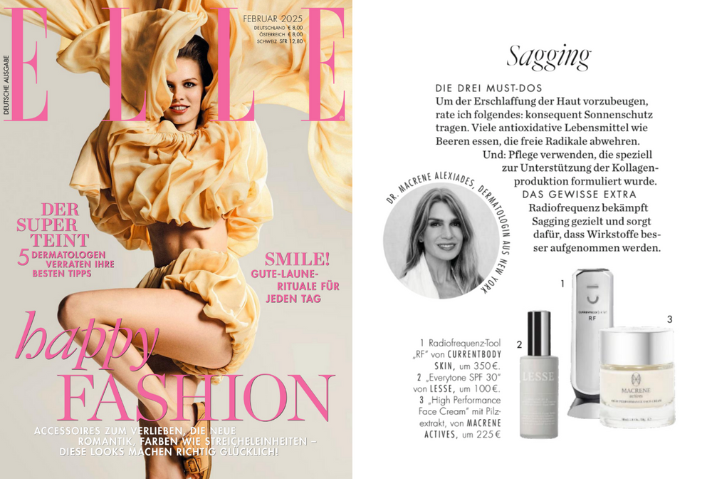 ELLE Germany: Dr. Macrene's Top Tips for Sagging Skin