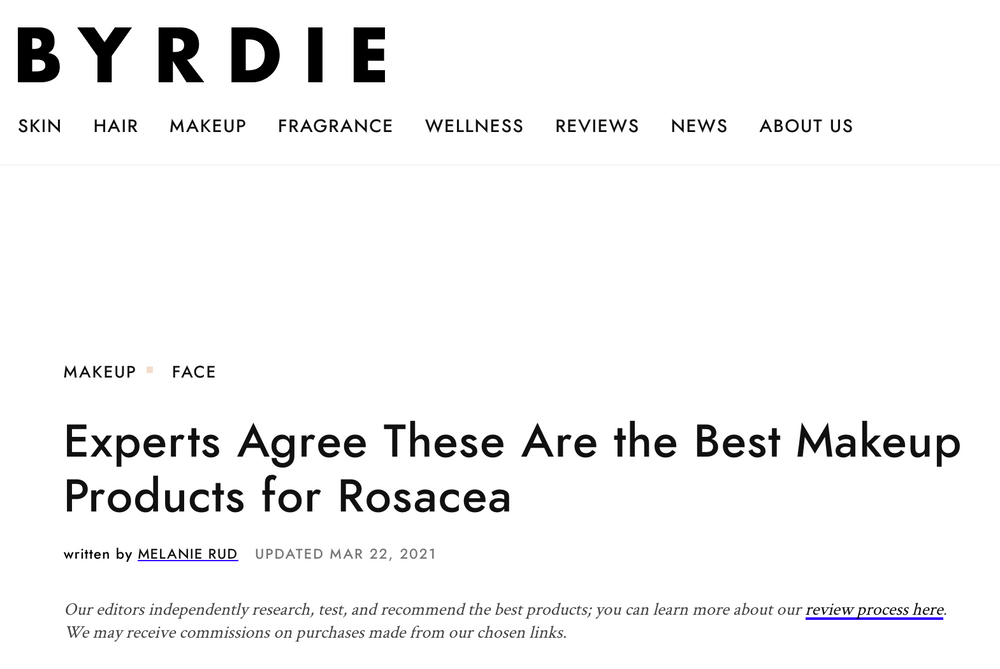 Byrdie: Experts Agree These Are the Best Makeup Products for Rosacea
